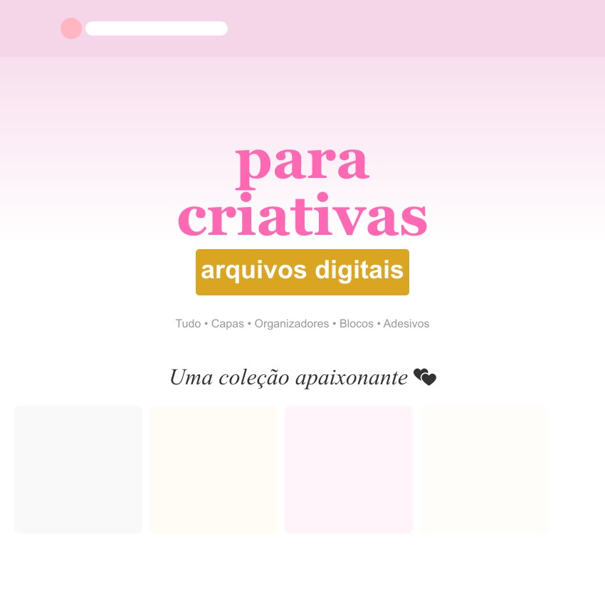 Capa do projeto Para Criativas